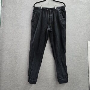 Old Navy Men Pants M Black Jogger Twill The Modern Built-In Flex 27"